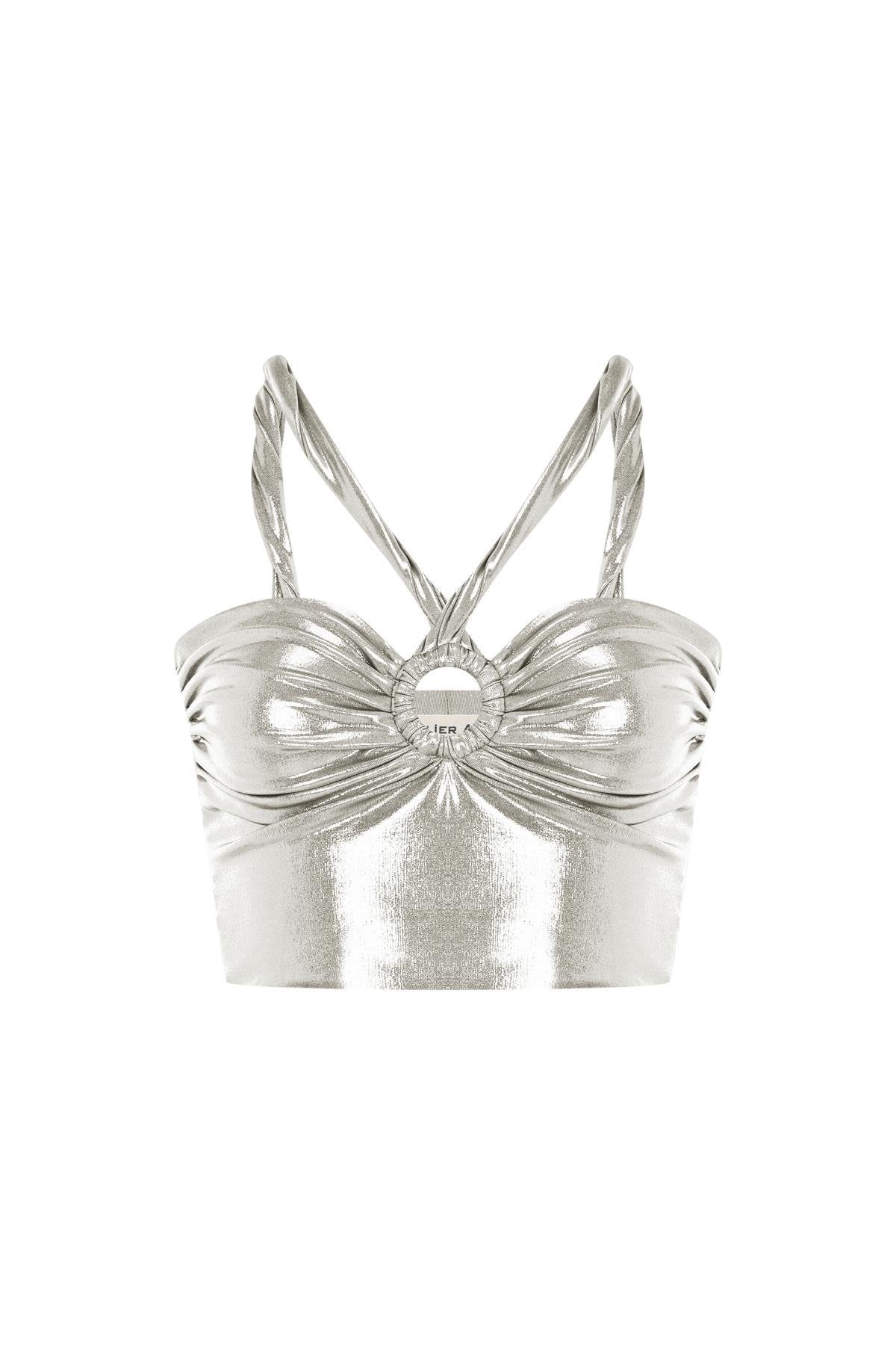 Herpraha circular bustier silver 煮やし 