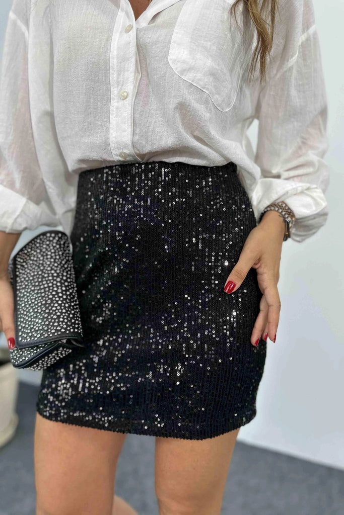 Sequin mini skirt