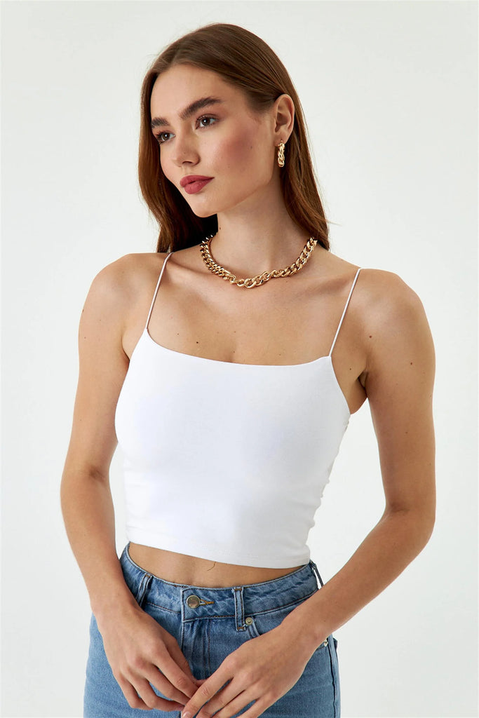 Top With Rope Crop top with rope hanger | Leya Boutique